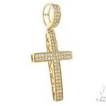 14K Gold Diamond Cross Pendant 66176 - Image 2