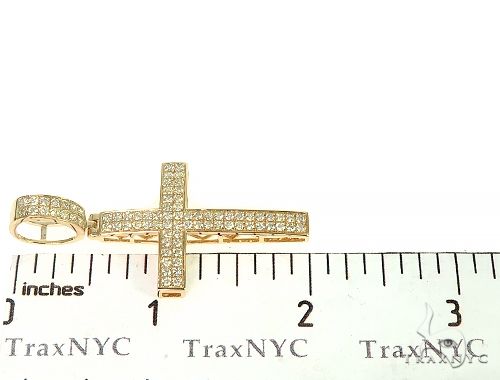 14K Gold Diamond Cross Pendant 66176 - Image 6