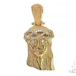 Yellow Gold Jesus Diamond Pendant 44756 - Image 1