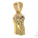 Yellow Gold Jesus Diamond Pendant 44756 - Image 2