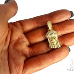 Yellow Gold Jesus Diamond Pendant 44756 - Image 5