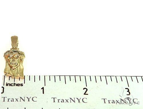 Yellow Gold Jesus Diamond Pendant 44756 - Image 6