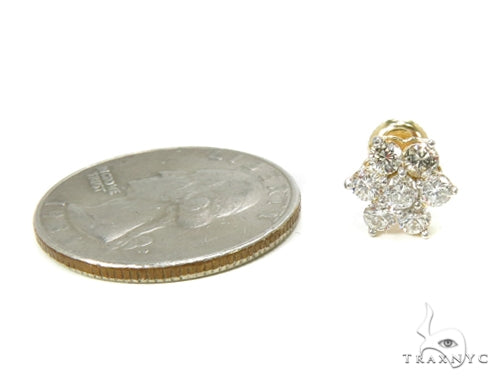 Yellow Gold Medium Flower Cluster Earrings 17924 - Image 5