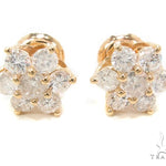 Yellow Gold Medium Flower Earrings 36003 - Image 1