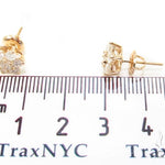 Yellow Gold Medium Flower Earrings 36003 - Image 6