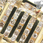 Yellow Gold Round Cut Channel Diamond Crown Ring 24572 - Image 4