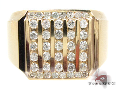 Yellow Gold Mens Jewelry Ring 25182 - Image 2