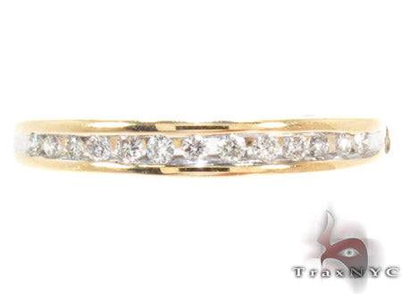 Yellow Gold Round Cut Channel Diamond Ring 24964 - Image 2