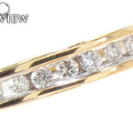 Yellow Gold Round Cut Channel Diamond Ring 24964 - Image 3
