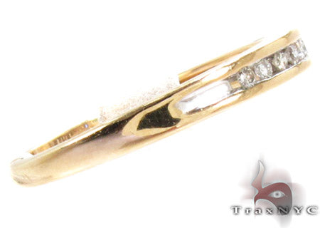 Yellow Gold Round Cut Channel Diamond Ring 24964 - Image 4