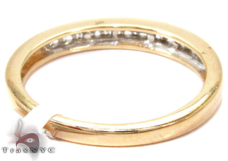 Yellow Gold Round Cut Channel Diamond Ring 24964 - Image 6