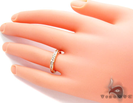 Yellow Gold Round Cut Channel Diamond Ring 24964 - Image 7
