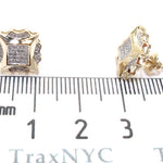 10K Gold Round Cut Prong Diamond Earrings 23391