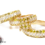 Yellow Gold Round Cut Prong Diamond Ring Set 24825 - Image 1