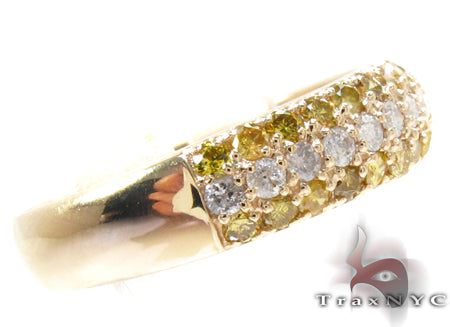 Yellow Gold Round Cut Prong Diamond Ring Set 24825 - Image 12