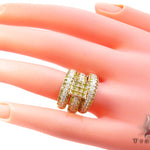Yellow Gold Round Cut Prong Diamond Ring Set 24825 - Image 14