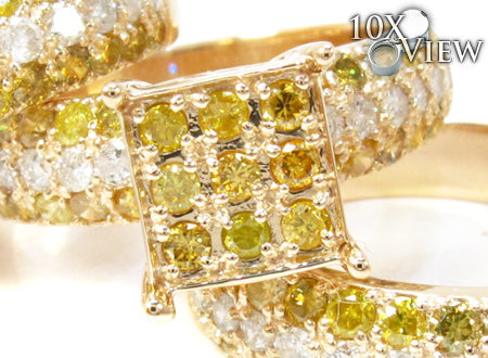 Yellow Gold Round Cut Prong Diamond Ring Set 24825 - Image 4