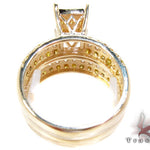 Yellow Gold Round Cut Prong Diamond Ring Set 24825 - Image 7
