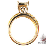 Yellow Gold Round Cut Prong Diamond Ring Set 24825 - Image 8