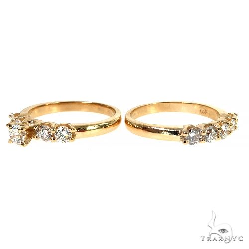 Yellow Gold Round Solitaire Ring Set 2969 - Image 2