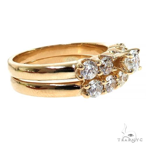 Yellow Gold Round Solitaire Ring Set 2969 - Image 4