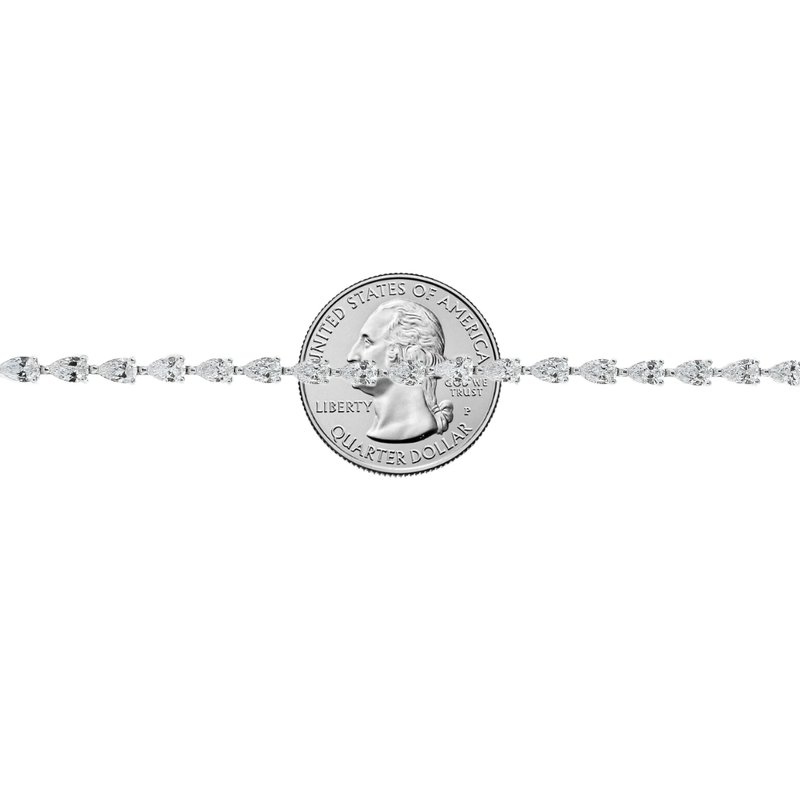 Pear Cut Diamond Tennis Bracelet 71111