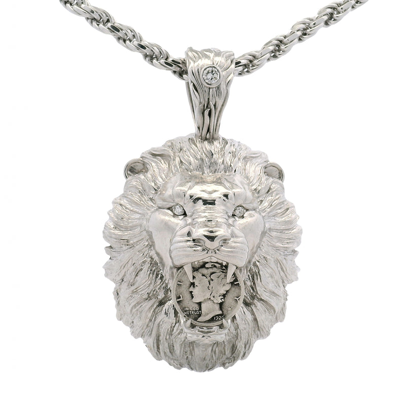 Limited Edition U.S. Government Silver Lion Pendant Set 70964
