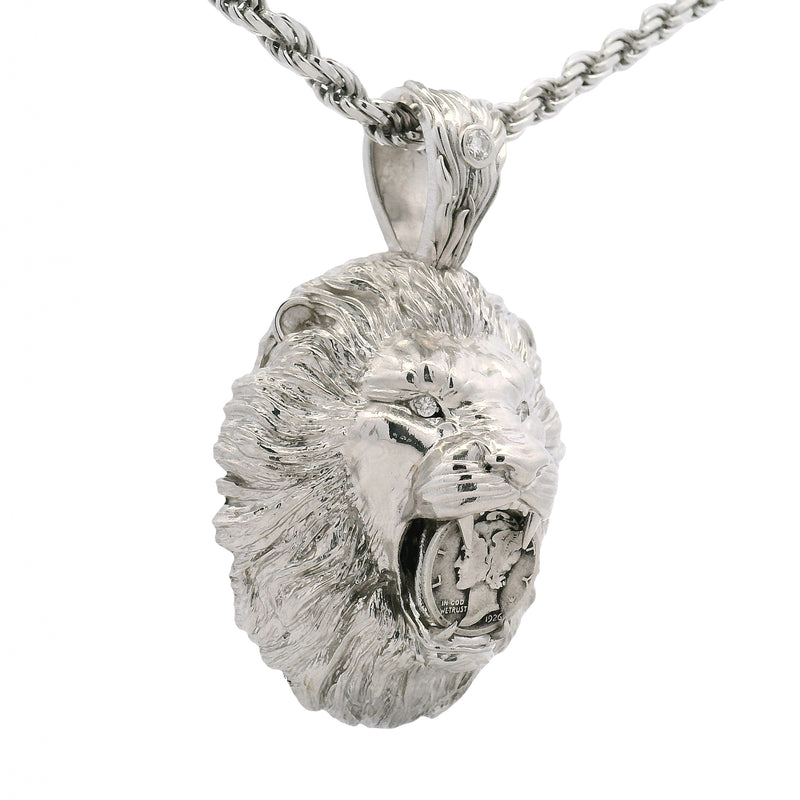 Limited Edition U.S. Government Silver Lion Pendant Set 70964