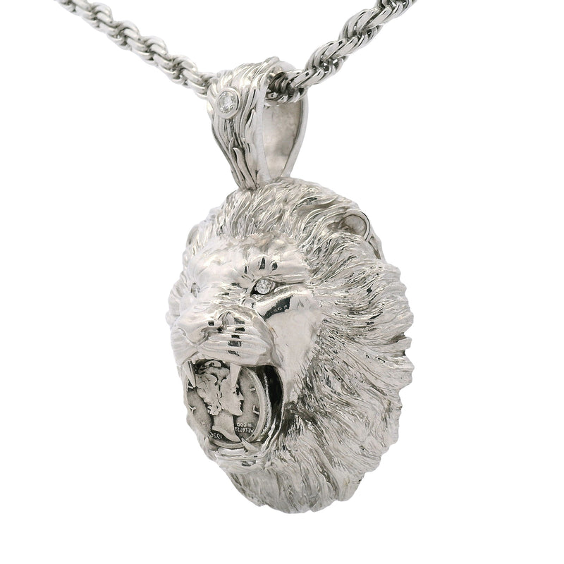 Limited Edition U.S. Government Silver Lion Pendant Set, view 4
