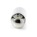 Silver bullet pendant with diamond tip and polished finish, men's stylish jewelry accessory.