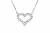 14K Gold Heart Diamond Necklace 40937