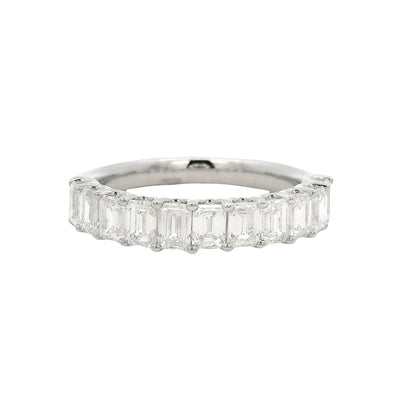 Semi-Eternity Emerald Cut Ring 70960