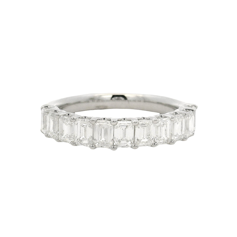 Semi-Eternity Emerald Cut Ring 70960