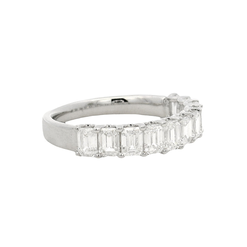 Semi-Eternity Emerald Cut Ring in 14K gold, view 2