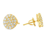 Classic Round Cluster Diamond Earrings 71121