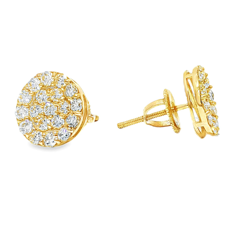 Classic Round Cluster Diamond Earrings 71121