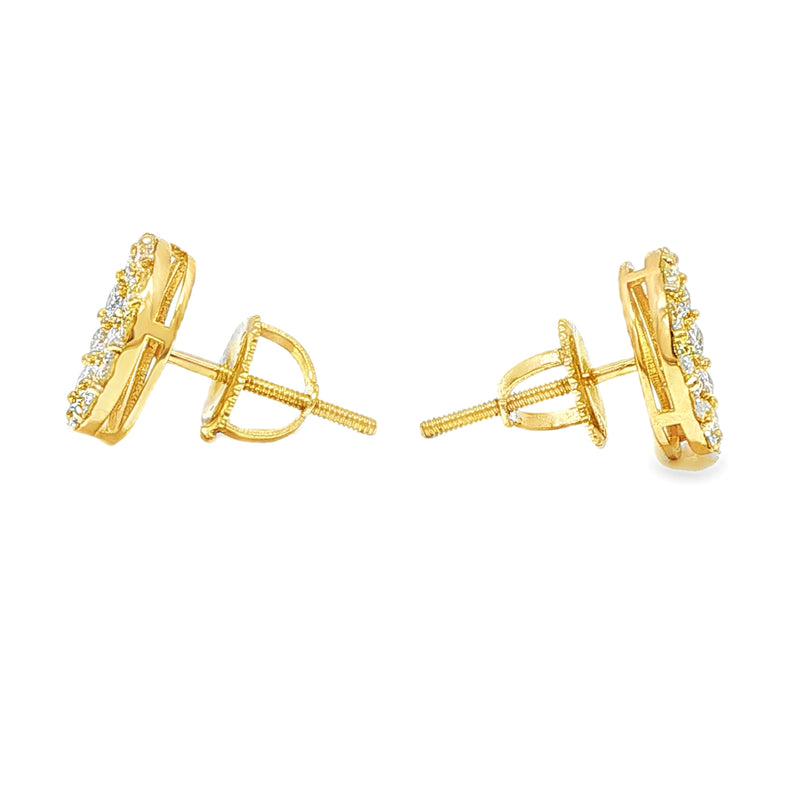 Classic Round Cluster Diamond Earrings 71121