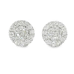 Classic Round Cluster Diamond Earrings 71121