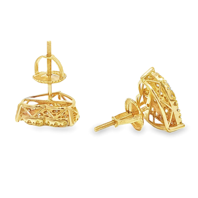 Heart Cluster Diamond Earrings 71154