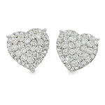 Heart Cluster Diamond Earrings 71154