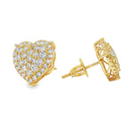 Heart Cluster Diamond Earrings 71154