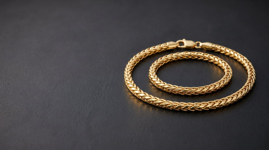 Palm links, beads, Cuban links