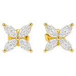Marquise Diamond Blossom Stud Earrings 71518