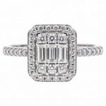 14K Gold Baguette Diamond Engagement Ring 68624