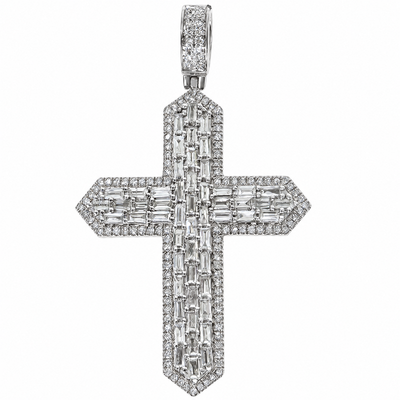 Baguette Diamond Cross Pendant 69955