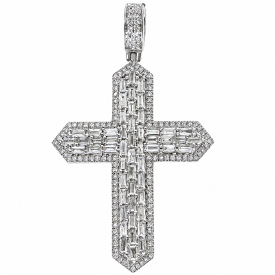 Baguette Diamond Cross Pendant