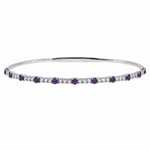 Flexible Sapphire Diamond Tennis Bracelet 71033