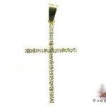 Round Cut Diamond Cross Crucifix 4 11358