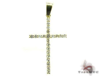 Round Cut Diamond Cross Crucifix 4 11358