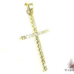 Round Cut Diamond Cross Crucifix 4 11358